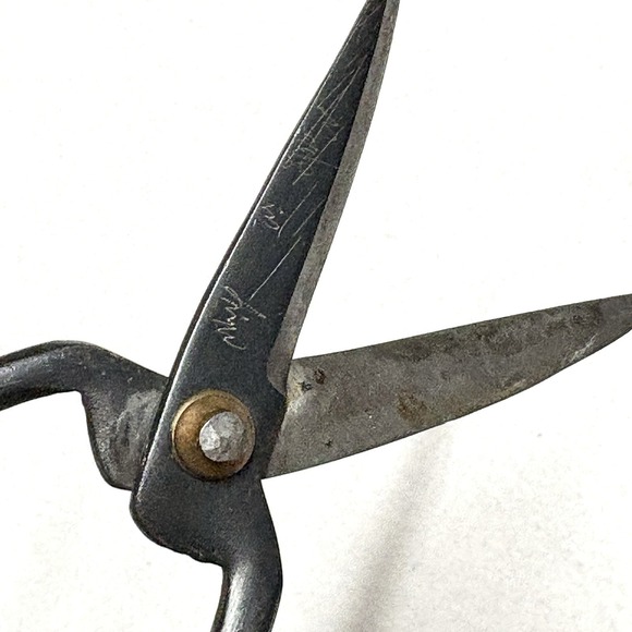 Vintage Japanese Hand Forged Bonsai Scissors Shears Signed Artisan Makers Mark - Picture 7 of 12